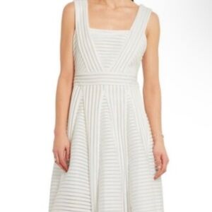 Classy Chic Maje | Robe En Maille Dress ,size 1 ,White Striped Dress